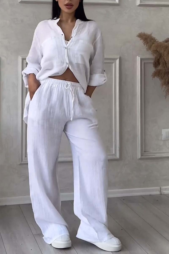 Liam | Casual Cotton and Linen Pants Set