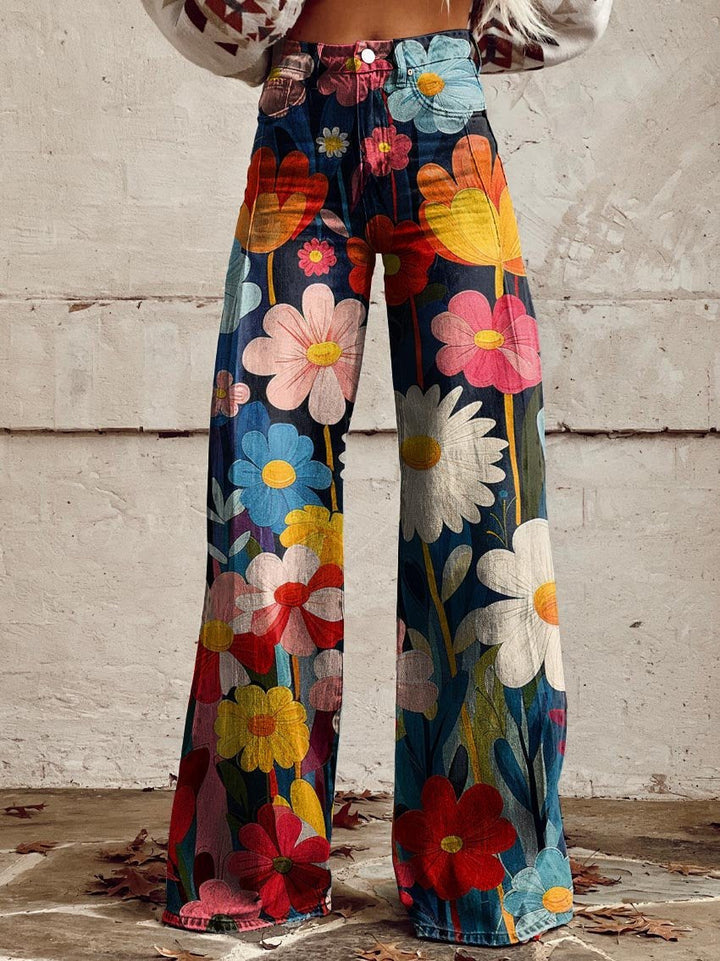 Léna | Floral Wide-Leg Pants
