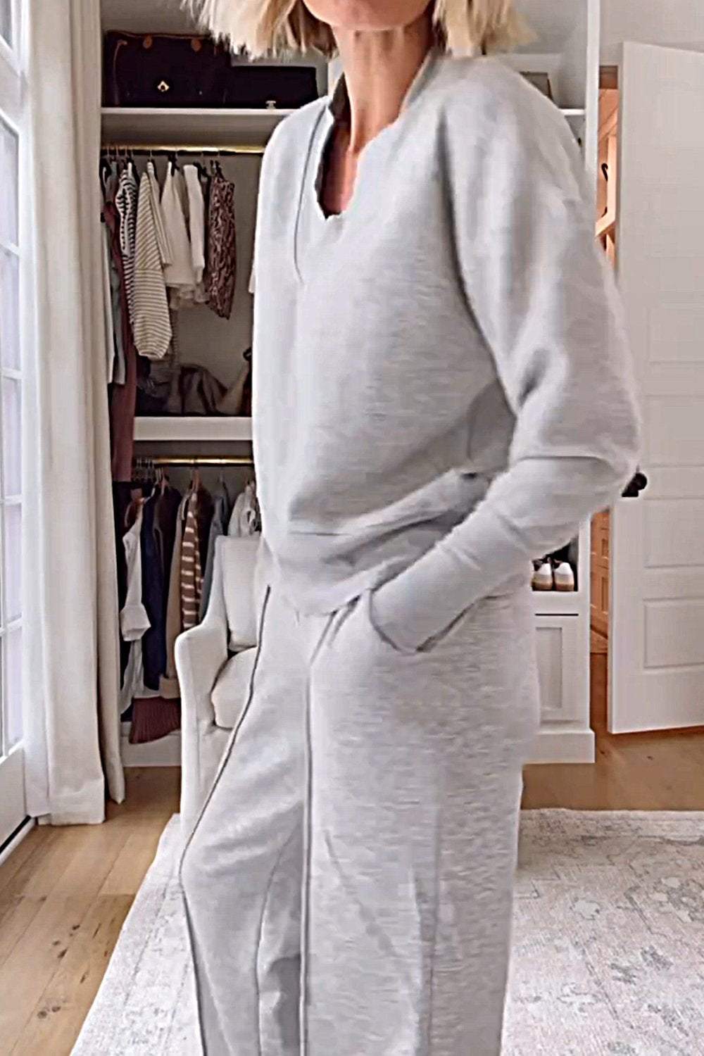 Samantha | V-neck Top & Pants Set