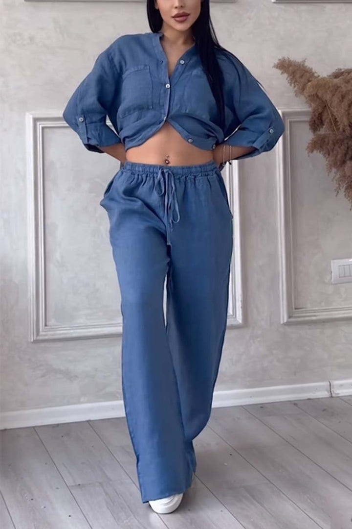 Liam | Casual Cotton and Linen Pants Set