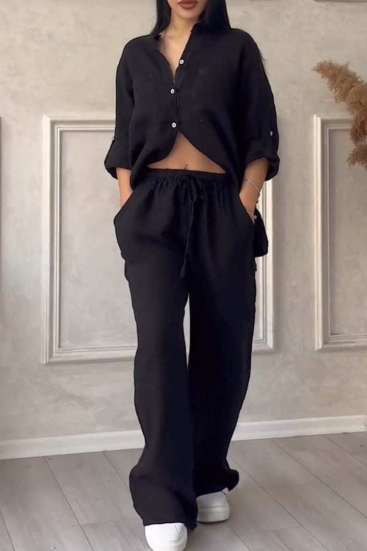 Liam | Casual Cotton and Linen Pants Set