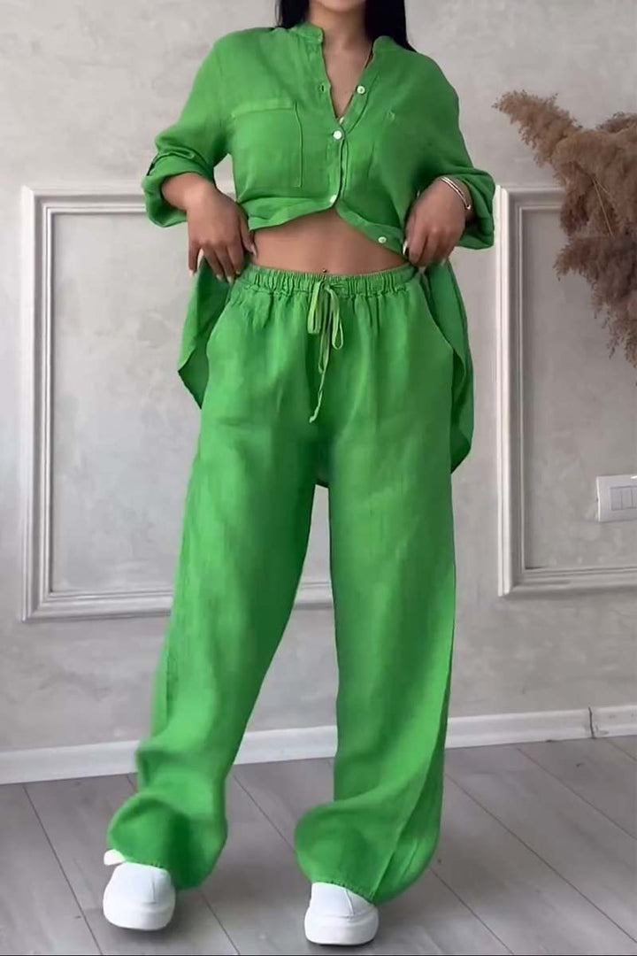 Liam | Casual Cotton and Linen Pants Set