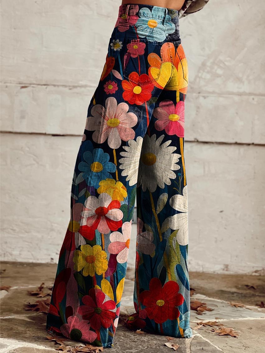 Léna | Floral Wide-Leg Pants