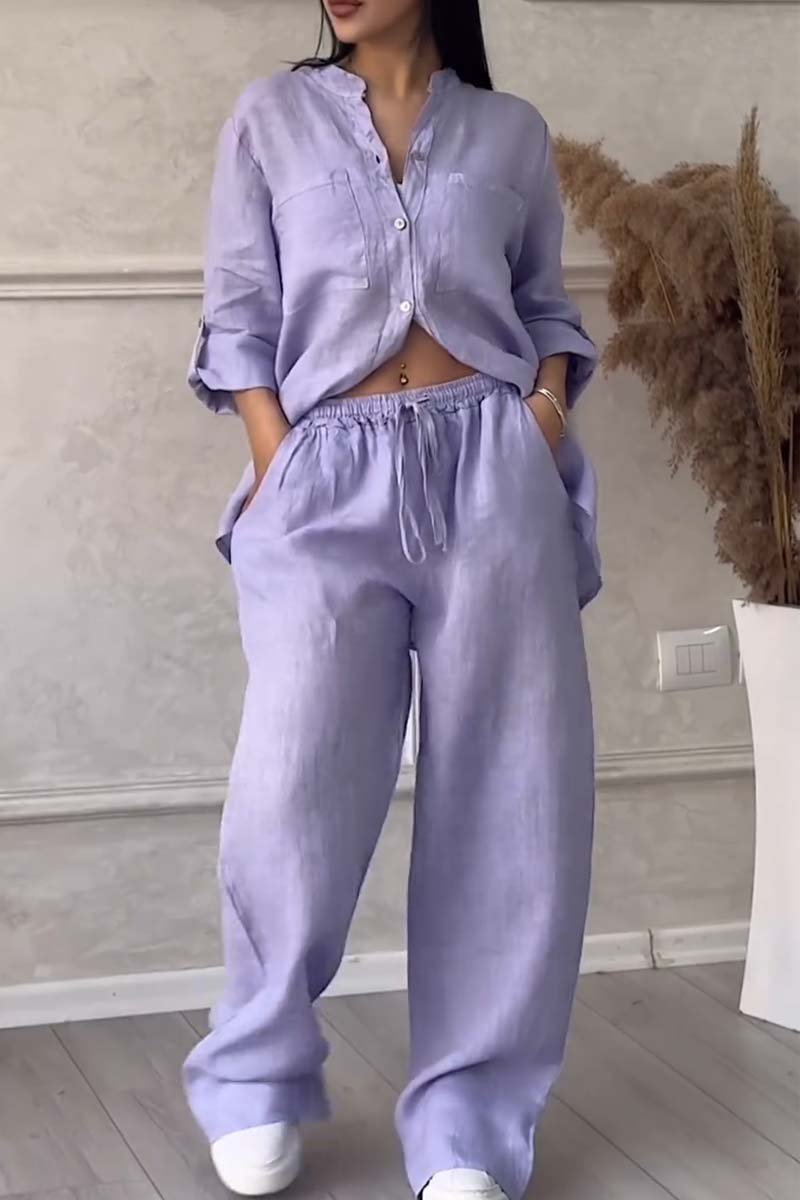 Liam | Casual Cotton and Linen Pants Set