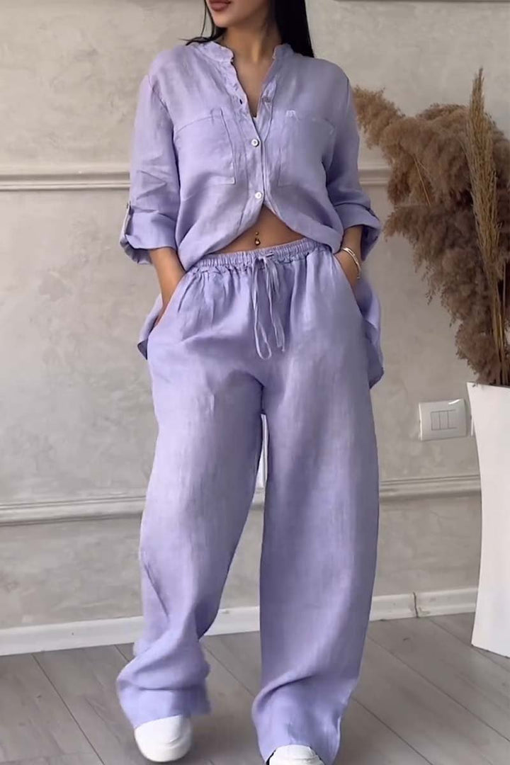 Liam | Casual Cotton and Linen Pants Set