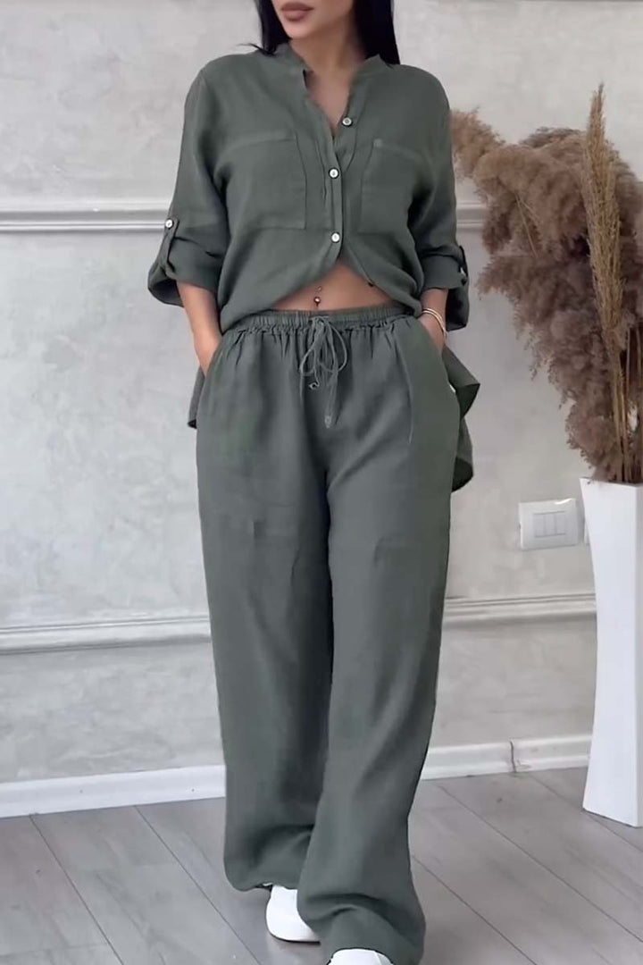 Liam | Casual Cotton and Linen Pants Set