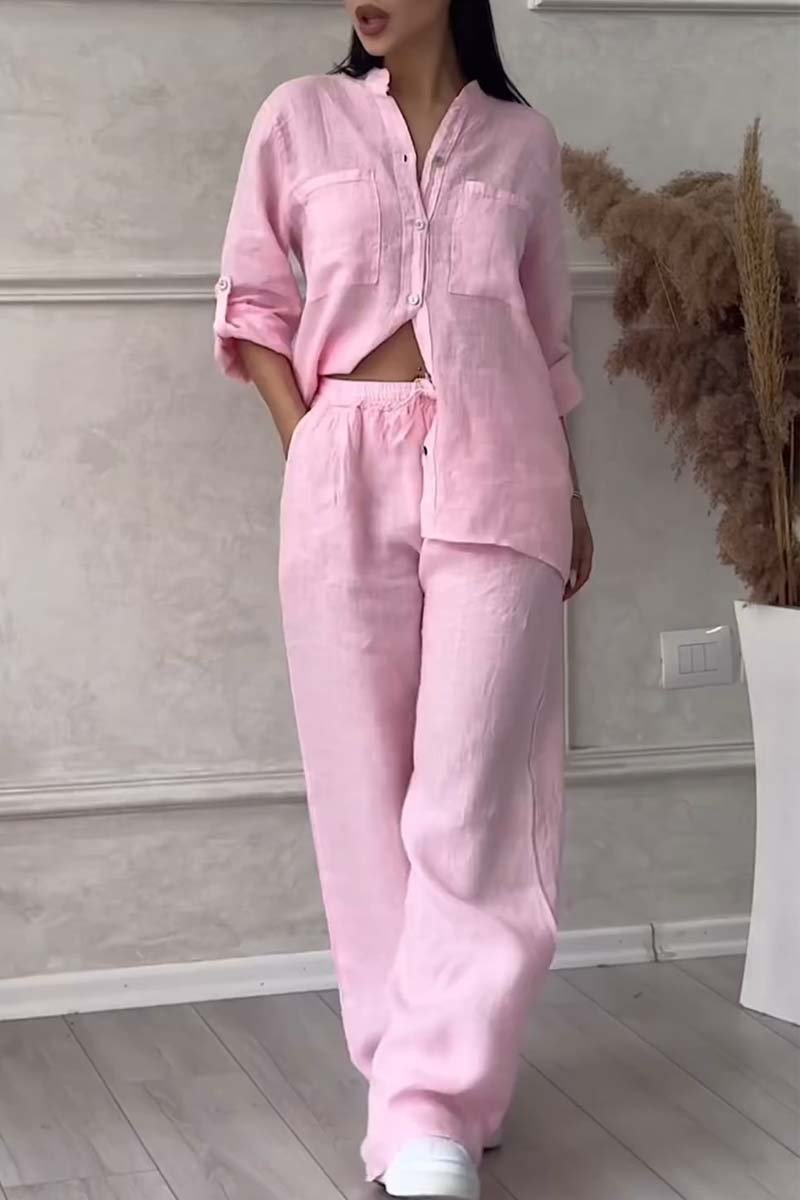 Liam | Casual Cotton and Linen Pants Set