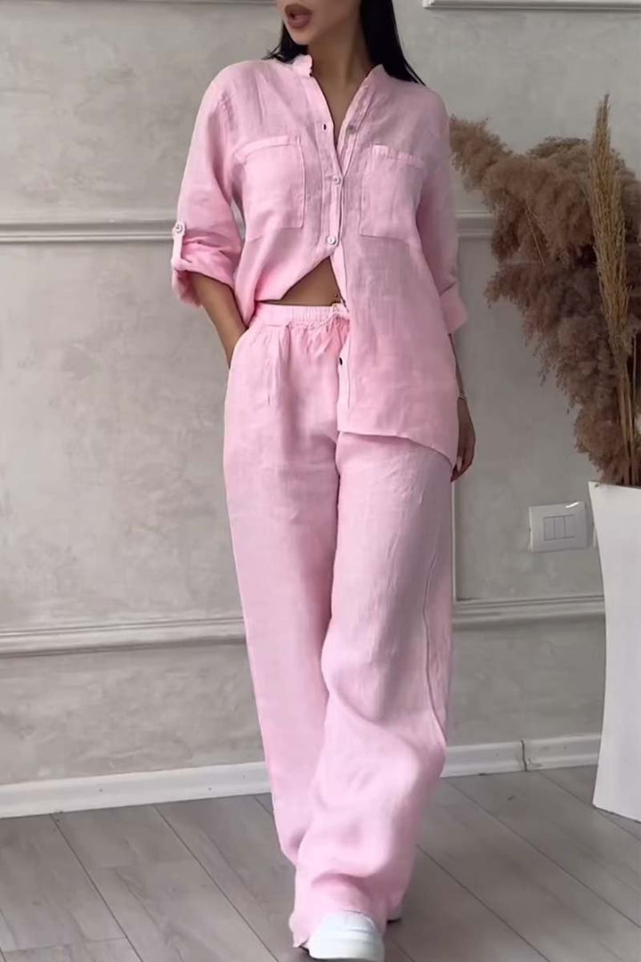 Liam | Casual Cotton and Linen Pants Set