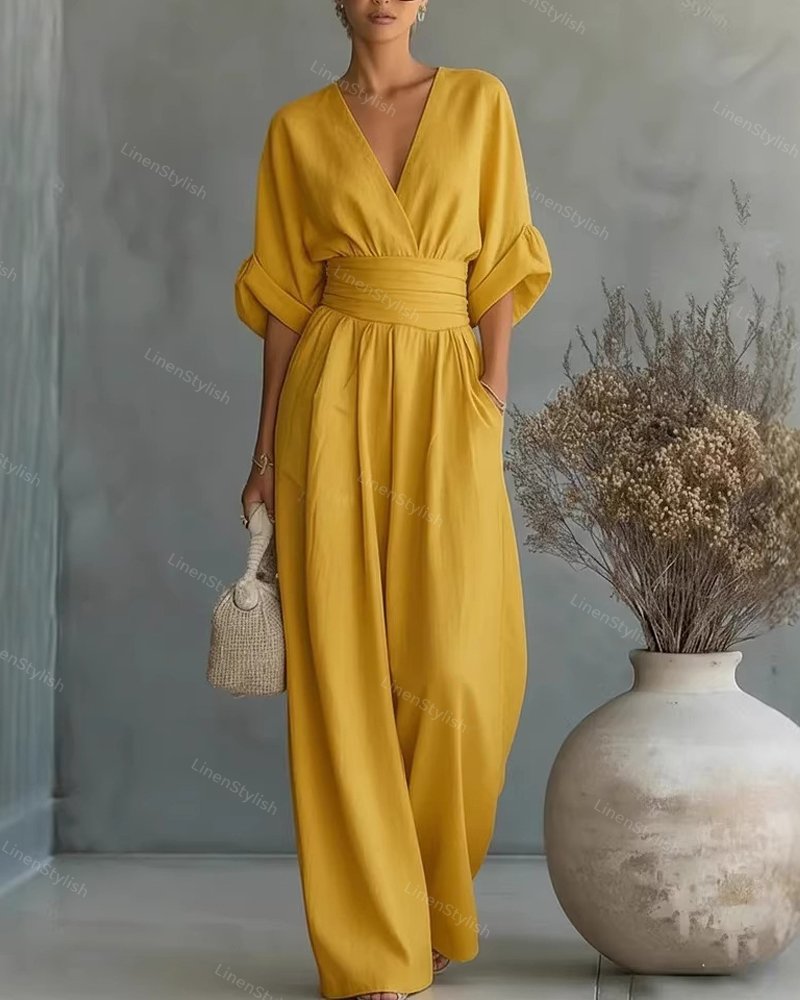 Elira | Essential V-Neck Jumpsuit
