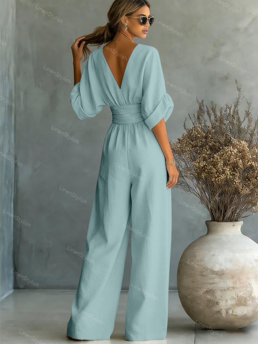 Elira | Essential V-Neck Jumpsuit