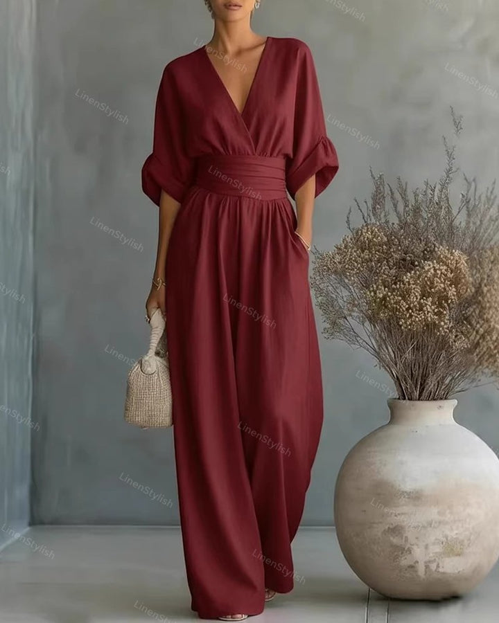 Elira | Essential V-Neck Jumpsuit