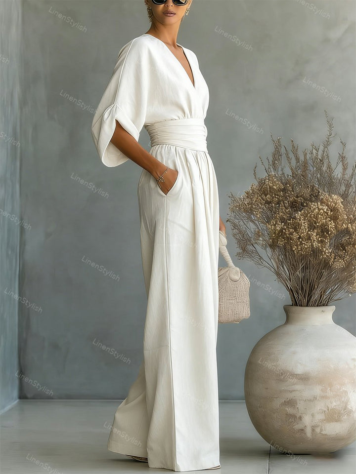 Elira | Essential V-Neck Jumpsuit