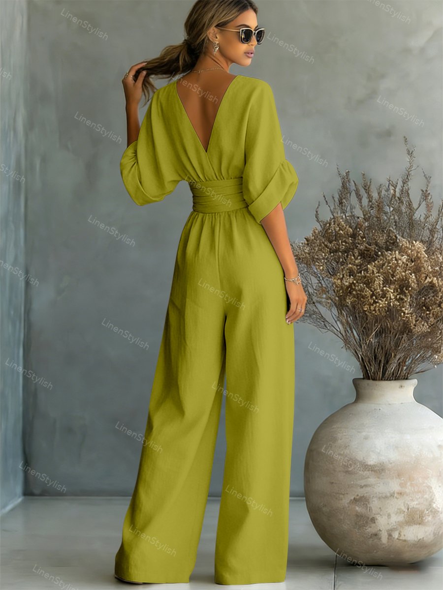 Elira | Essential V-Neck Jumpsuit