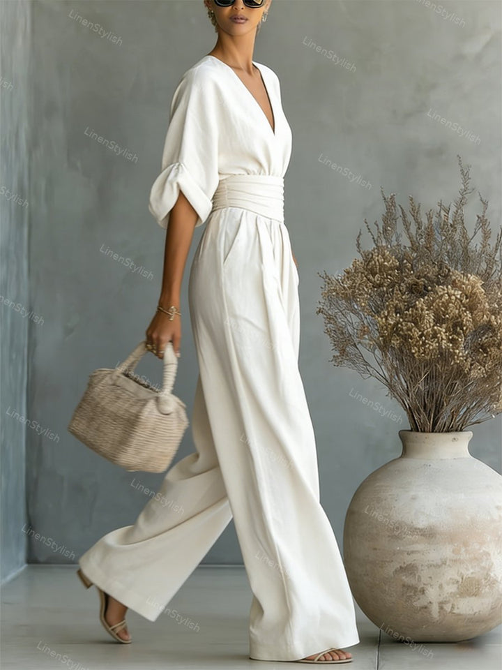 Elira | Essential V-Neck Jumpsuit