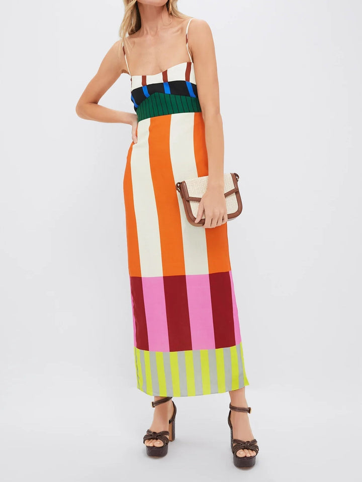 Paloma | Colorful Striped Maxi Dress